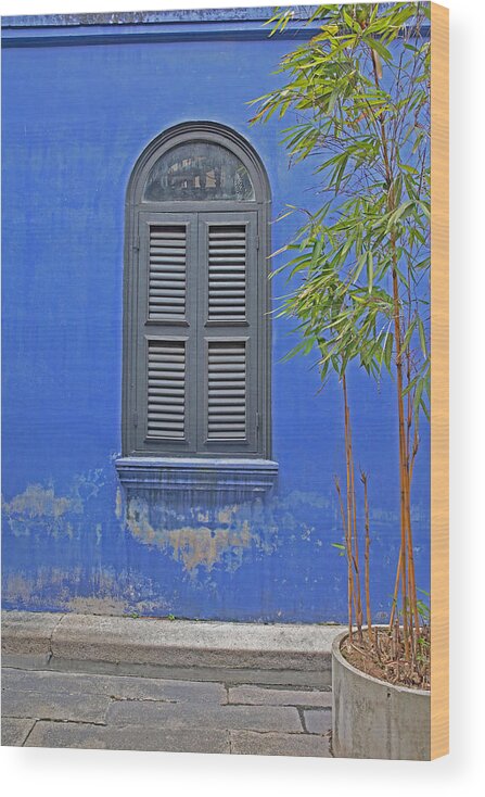 Penang Wood Print featuring the photograph Shutters Penang by Tony Brown