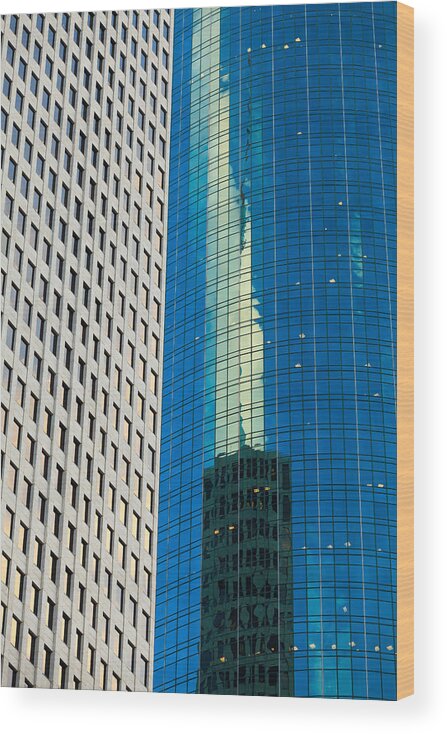 Architecture Wood Print featuring the photograph Side by Side by Raul Rodriguez