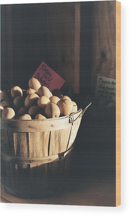 Potatoes Wood Print featuring the photograph Sierra Gold by Caitlyn Grasso