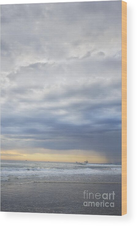 Stormy Wood Print featuring the photograph Silver Seas by Susan Gary