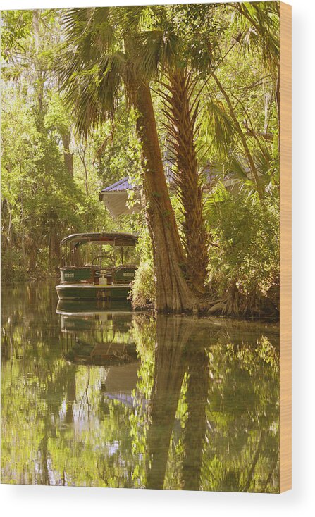 Vessel Wood Print featuring the photograph Silver Springs Glass Bottom Boats by Alexandra Till