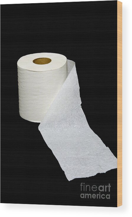Paul Ward Wood Print featuring the photograph Single Ply Toilet Paper by Paul Ward