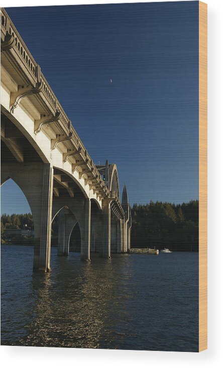 Mccullough Wood Print featuring the photograph Siuslaw River Bridge by Beth Collins