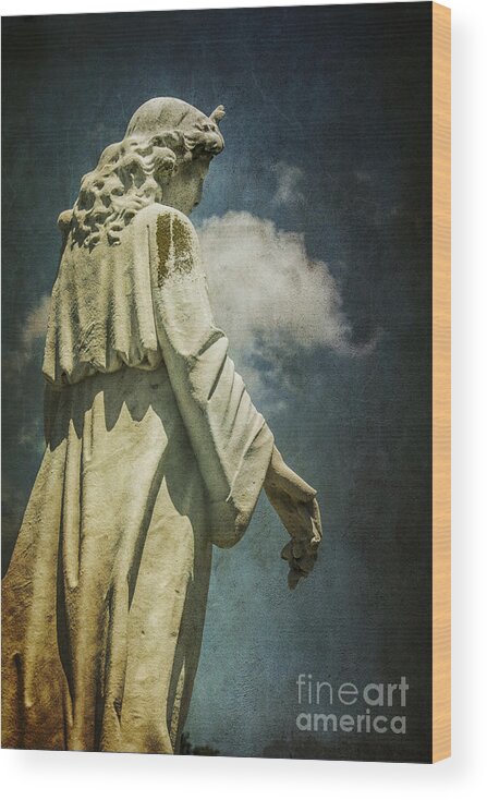 Sky Wood Print featuring the photograph Sky Angel by Terry Rowe