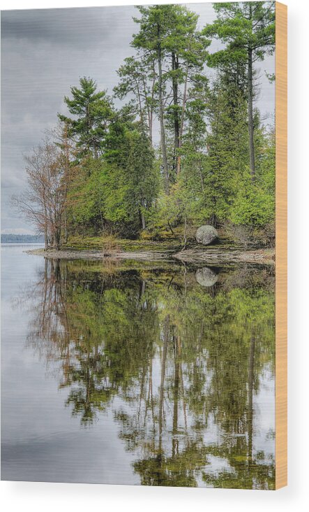 Pixels Wood Print featuring the photograph Solitude at Pinheys Point Ontario by Rob Huntley