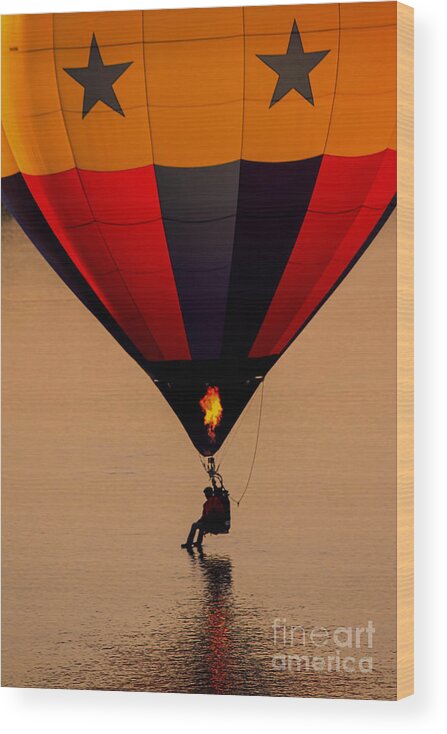 Hotairballoon Wood Print featuring the photograph Soul Searching by Brenda Giasson