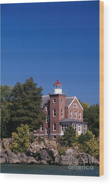 Light House Wood Print featuring the photograph South Bass Island Lighthouse on Lake erie by John Harmon
