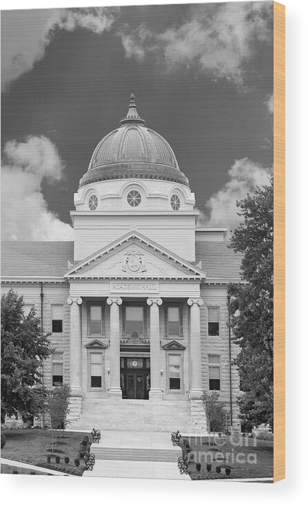 Academic Hall Wood Print featuring the photograph Southeast Missouri State University Academic Hall by University Icons