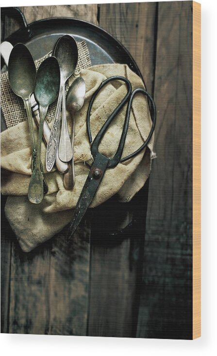 Spoon Wood Print featuring the photograph Spoon by 200