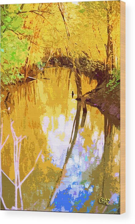 Spring Wood Print featuring the painting Spring in the Woods by CHAZ Daugherty