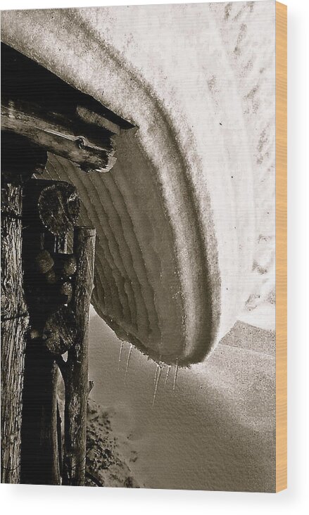 Snow Wood Print featuring the photograph Spring Melt by Kim Pippinger