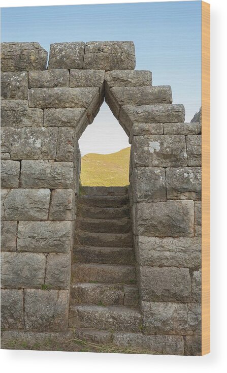 Ancient Civilization Wood Print featuring the photograph Stadium Gate At Ancient Messene by David Parker/science Photo Library
