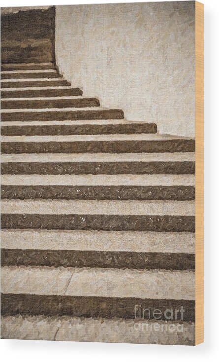 Staircase Wood Print featuring the photograph Stairs by Liz Leyden