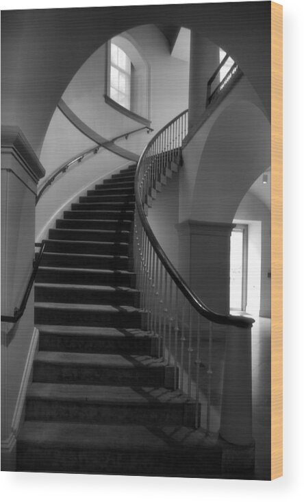 Architecture Wood Print featuring the photograph Stairway Study V by Steven Ainsworth
