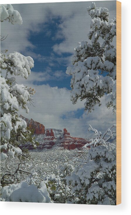 Steamboat Rock. Winter Landscape Wood Print featuring the photograph Steamboat Beckons by Tom Kelly