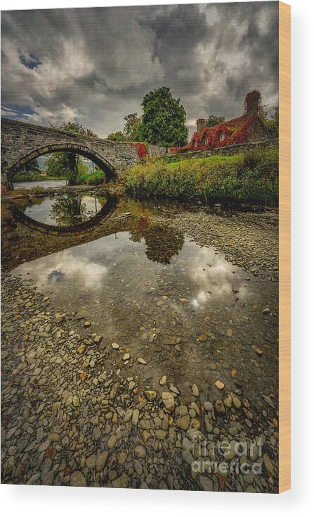 15th Century Wood Print featuring the photograph Stone Bridge by Adrian Evans