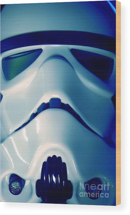 Stormtrooper Wood Print featuring the photograph Stormtrooper Helmet 108 by Micah May