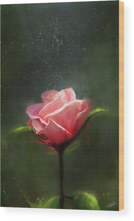 Rose Wood Print featuring the digital art Subtle Beauty by Steve Goad