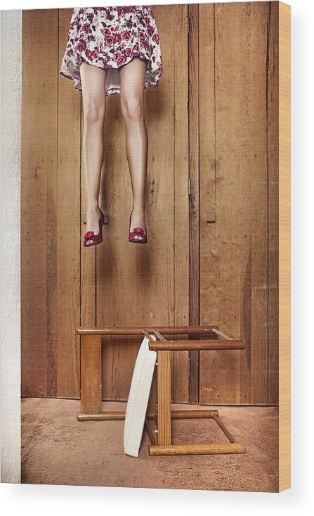 Hanging Wood Print featuring the photograph Suicide by Orbon Alija