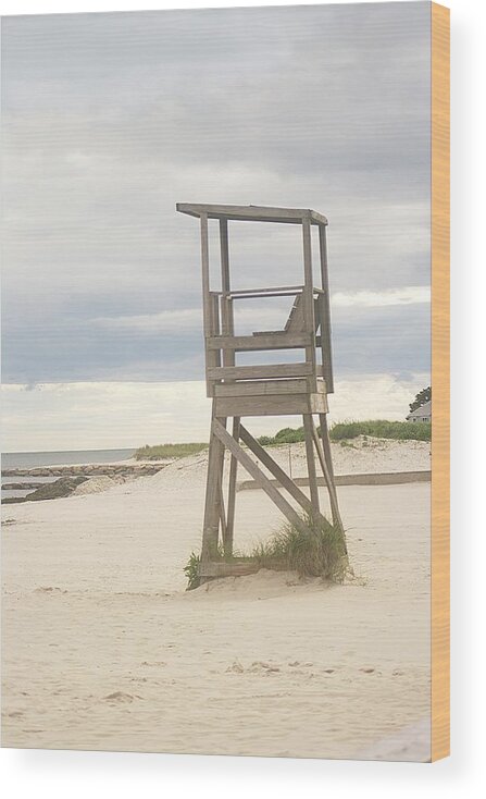 Lifeguard Chair Wood Print featuring the photograph Summer Throne Lifeguard Chair by Suzanne Powers