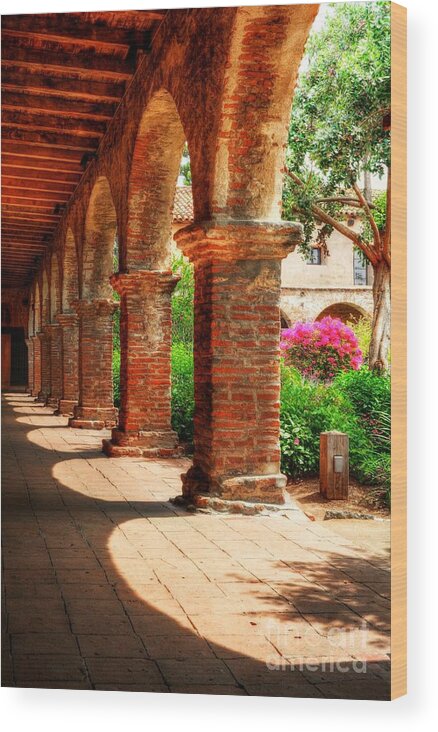 Sunny California Arches 3 Wood Print featuring the photograph Sunny California Arches 3 by Mel Steinhauer