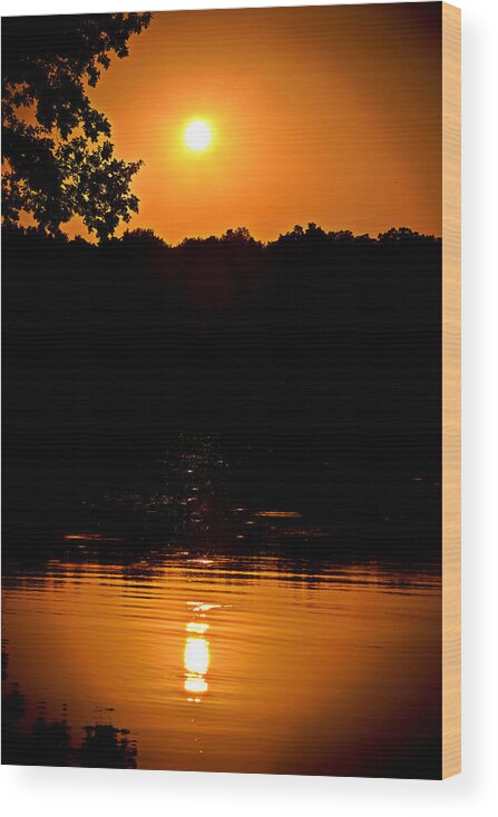 Nautical Wood Print featuring the photograph Sunset Reflection by Sennie Pierson