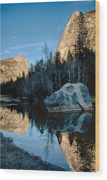 River Wood Print featuring the photograph Tenaya Creek Reflections by Cat Connor
