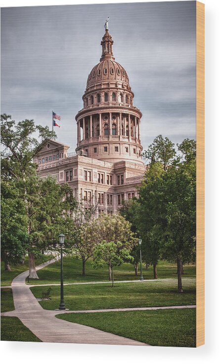 Texas Capitol Building Wood Print featuring the photograph Texas Pride by James Woody