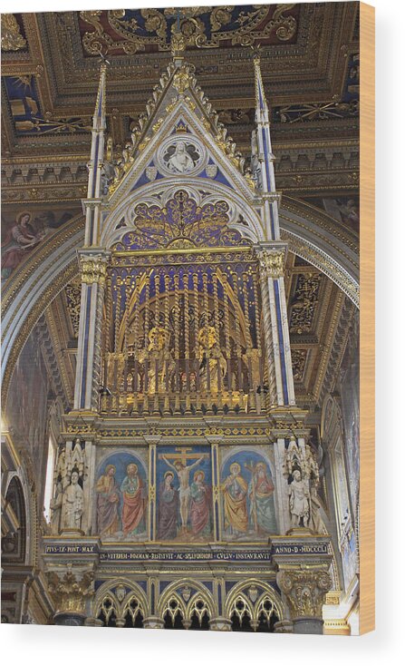 Rome Wood Print featuring the photograph The basilica of Saint John Lateran by Tony Murtagh