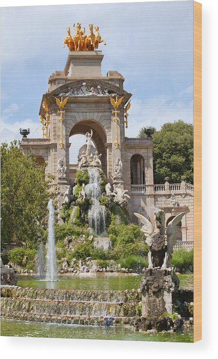 Ciutadella Wood Print featuring the photograph The Cascada in Parc de la Ciutadella in Barcelona by Artur Bogacki