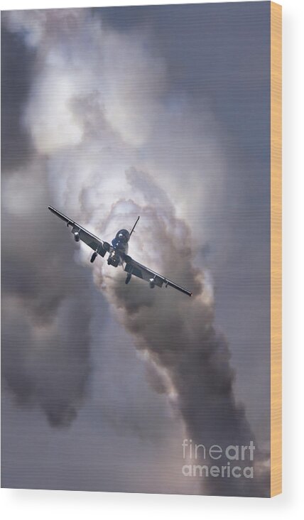 Frecce Tricolori Wood Print featuring the photograph The Cloudmaker by Ang El