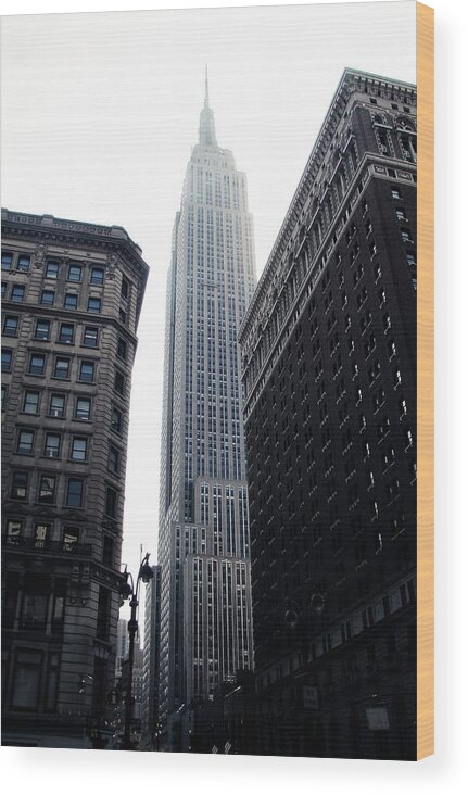 New York Wood Print featuring the photograph The Empire State Building by Zinvolle Art