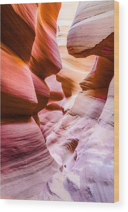 Antelope Canyon Wood Print featuring the photograph The Gauntlet by Jason Chu
