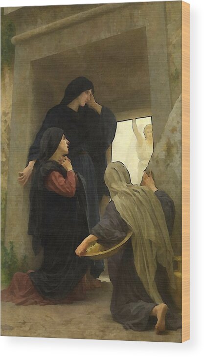 William Bouguereau Wood Print featuring the digital art The Holy Women at the Tomb by William Bouguereau