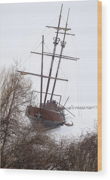 Jordan Station Wood Print featuring the photograph The land mark of Jordan harbor by Nick Mares