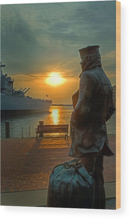 Lone Sailor Wood Print featuring the photograph The Lone Sailor by Jerry Gammon