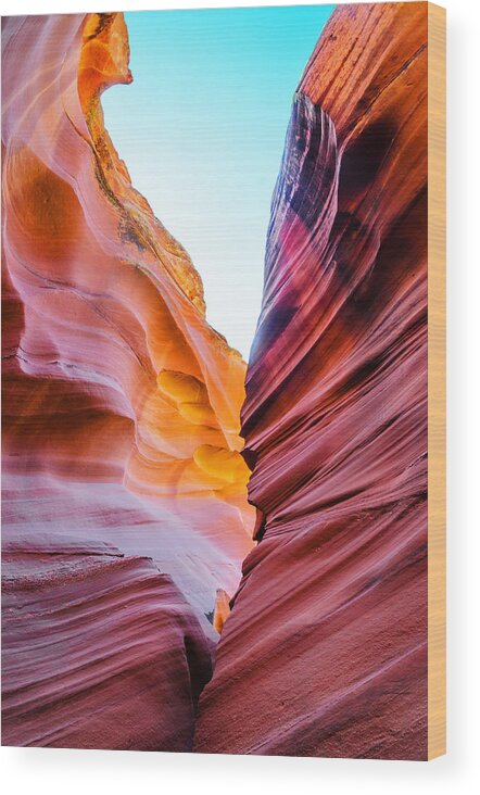 Antelope Canyon Wood Print featuring the photograph The Mysterious Canyon 2 by Jason Chu