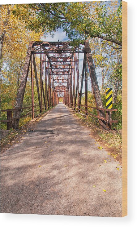 County Bridge Wood Print featuring the photograph The Old River Bridge by Victor Culpepper