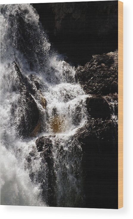 Waterfall Wood Print featuring the photograph The Rush by Edward Hawkins II