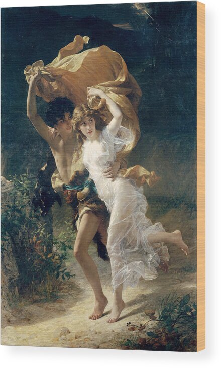 Storm Wood Print featuring the painting The Storm by Pierre Auguste Cot