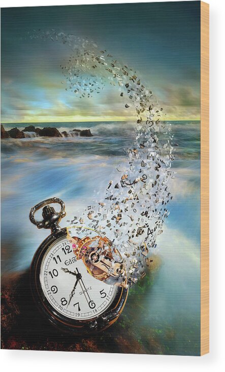 Time Wood Print featuring the photograph The Vanishing Time by Sandy Wijaya