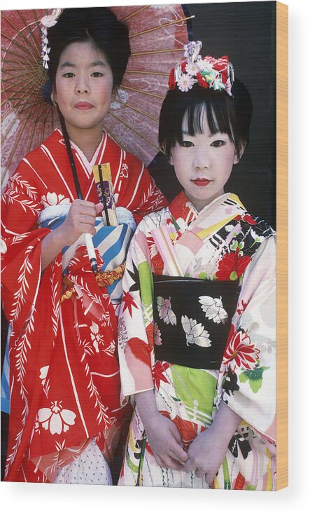 Japan Wood Print featuring the photograph Traditional Japanese Clothing by Susan McCartney