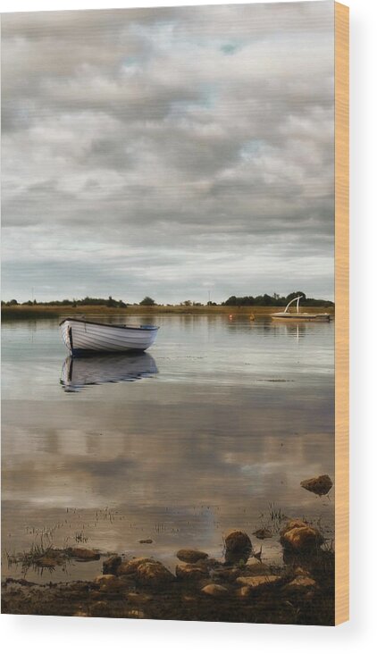 Boat Wood Print featuring the photograph Tranquillity by Anne Costello