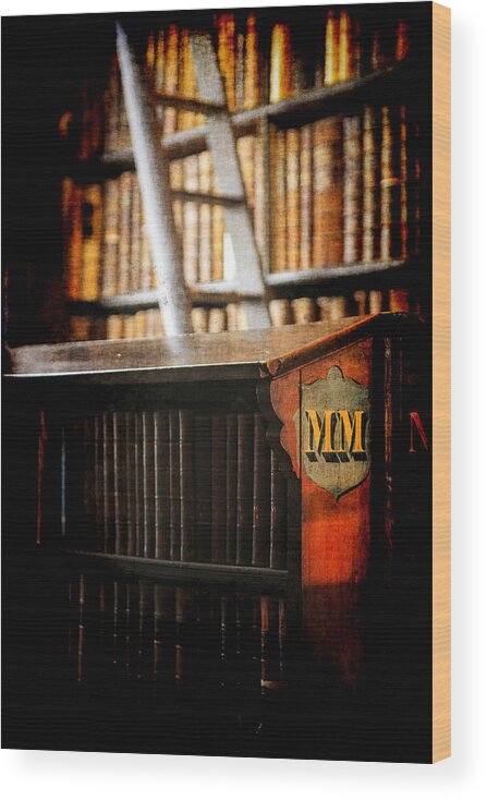 Books Wood Print featuring the photograph Trinity Books by Chris Smith