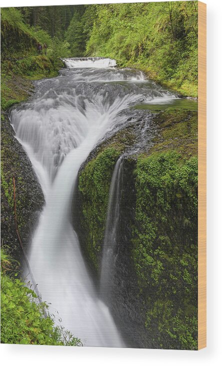 Scenics Wood Print featuring the photograph Twister Falls Pacific Crest Trail Eagle by Fotovoyager
