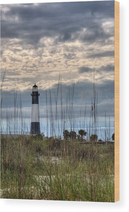 Beach Wood Print featuring the photograph Tybee Light by Peter Tellone