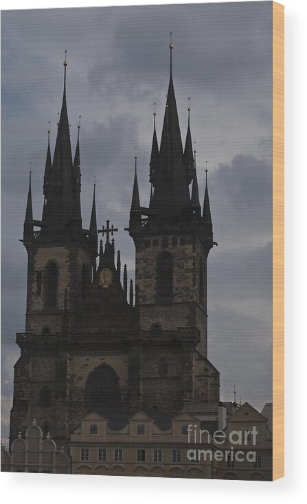 Abandoned Wood Print featuring the photograph Tyn Curch Prague by Maria Heyens