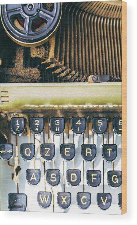 Office Wood Print featuring the photograph Typewriter Old by Deimagine