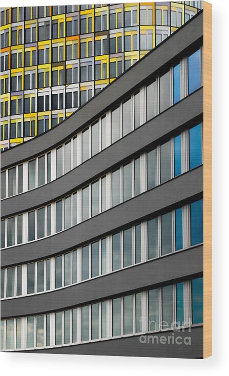 Adac Wood Print featuring the photograph Urban Rectangles by Hannes Cmarits