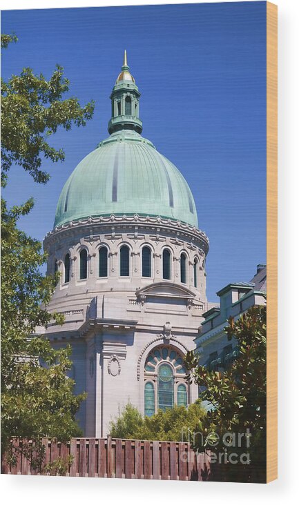 Annapolis Wood Print featuring the photograph US Naval Academy Chapel in Annapolis by William Kuta